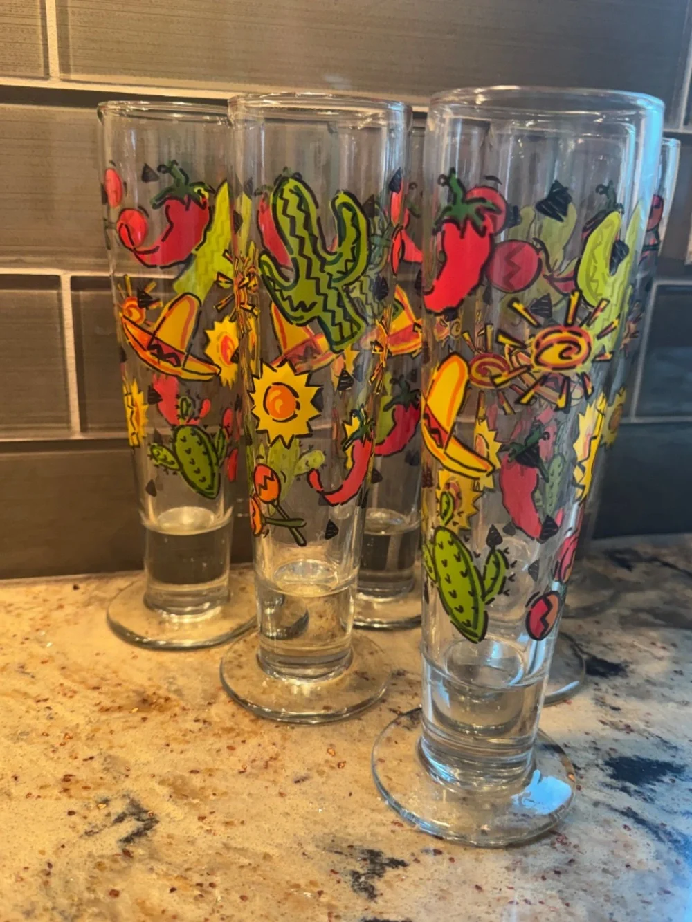 Set of 6 Libbey Southwestern beer / cocktail glasses
